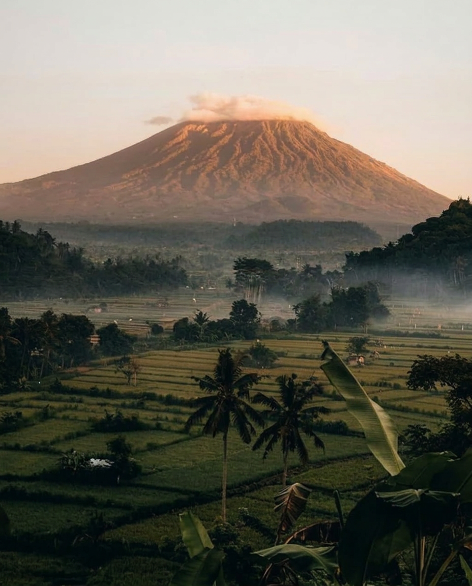 Sunrise over Mount Agung in Bali